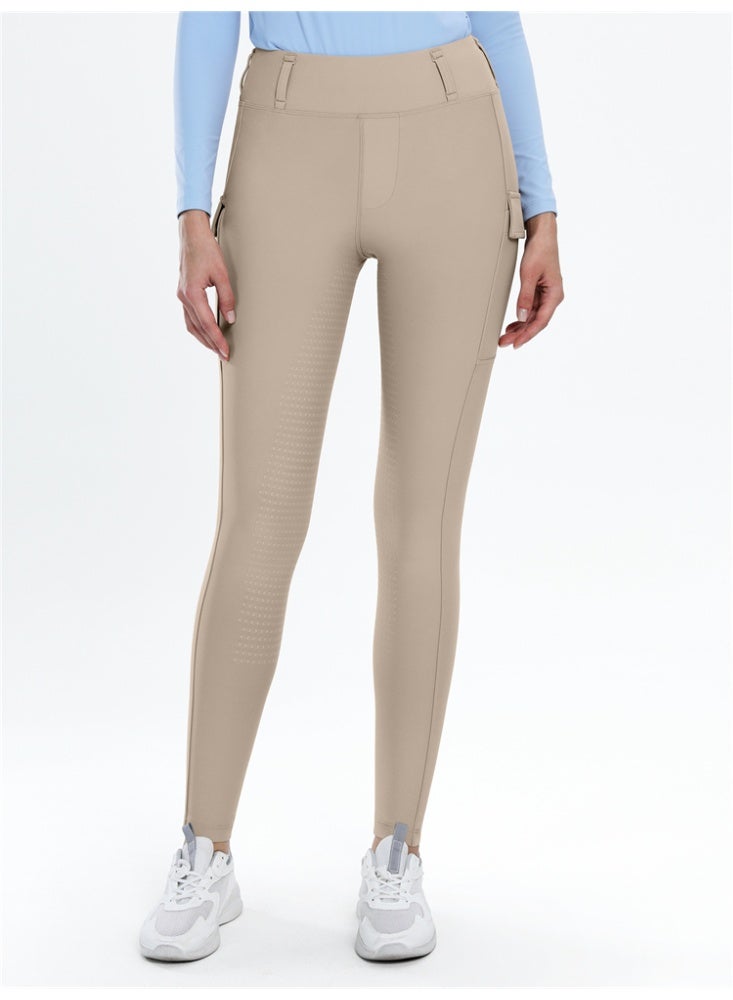 عام النساء الفروسية السراويل مع جيوب ركوب الخيل طماق مقعد كامل سيليكون المؤخرات بانت السيدات - Image 2