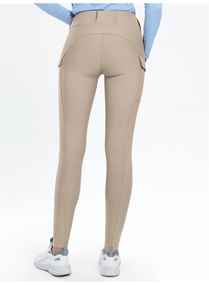 عام النساء الفروسية السراويل مع جيوب ركوب الخيل طماق مقعد كامل سيليكون المؤخرات بانت السيدات - Image 4