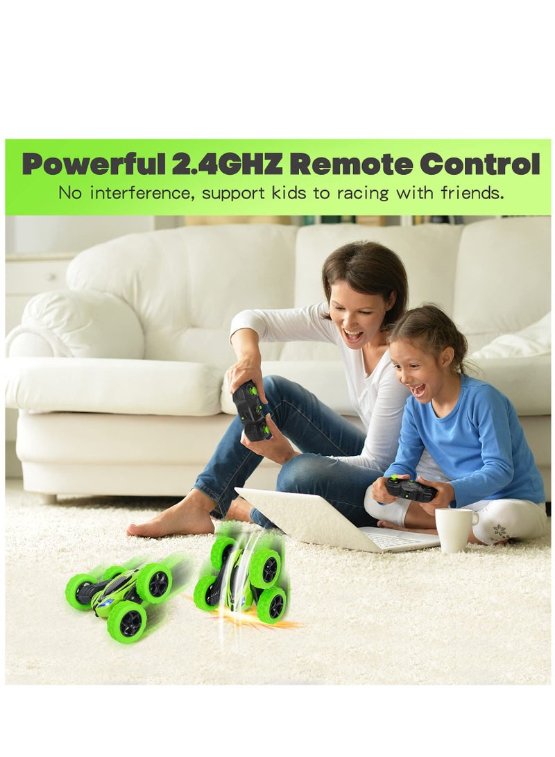 YelaJoy RC Car 4WD RC Car Double Side 360 Degree Roll and Rotate 2.4GHZ RC Stunt Car with LED RC Toy Car - Image 2