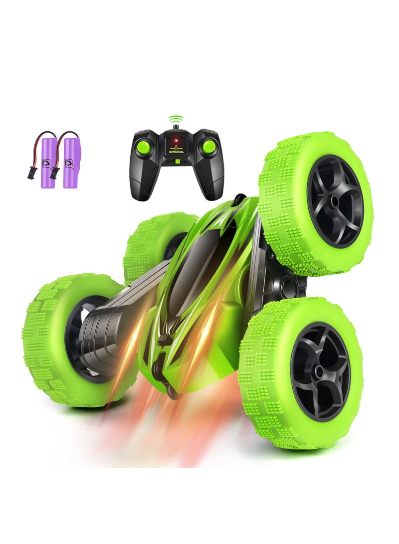 YelaJoy RC Car 4WD RC Car Double Side 360 Degree Roll and Rotate 2.4GHZ RC Stunt Car with LED RC Toy Car - Image 1