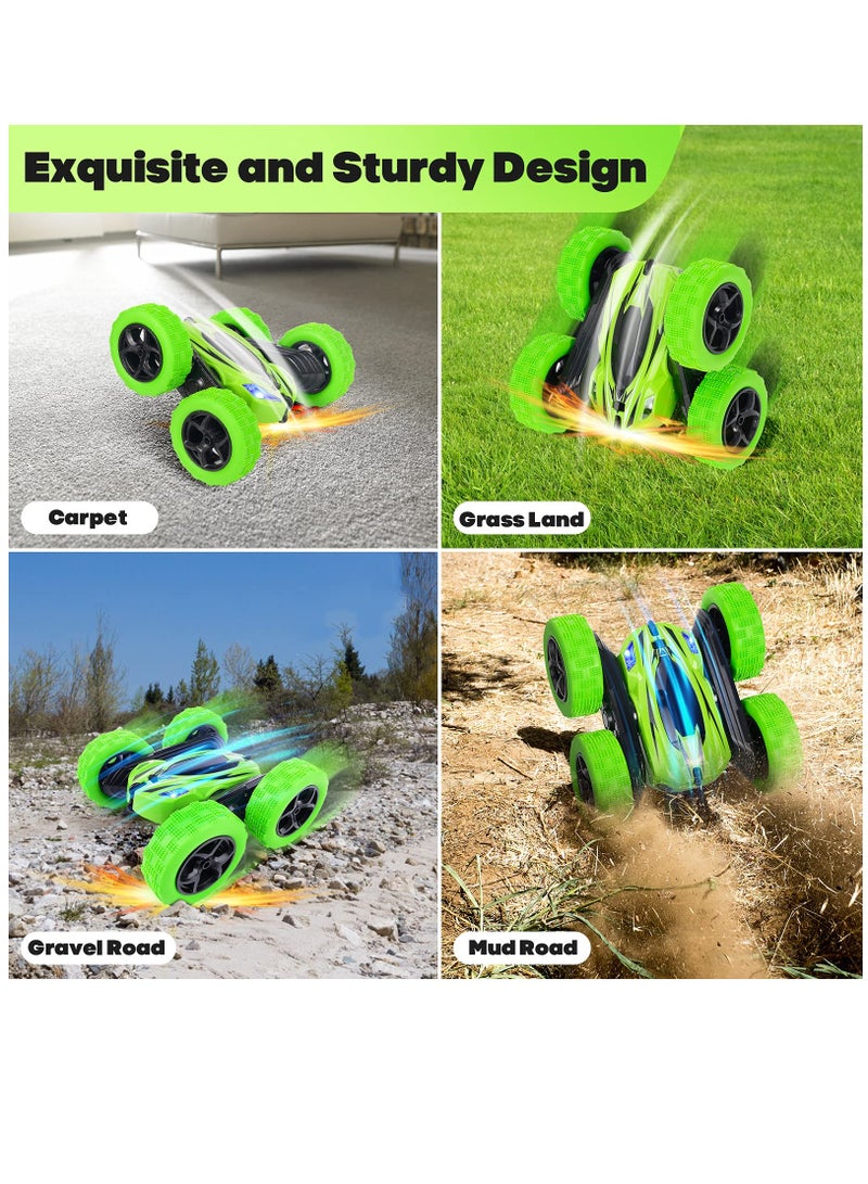 YelaJoy RC Car 4WD RC Car Double Side 360 Degree Roll and Rotate 2.4GHZ RC Stunt Car with LED RC Toy Car - Image 5