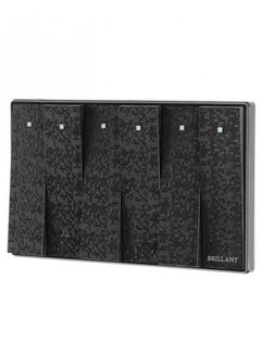BRILLANT 3 Pieces of Hexagonal Switch Black Brilliant 