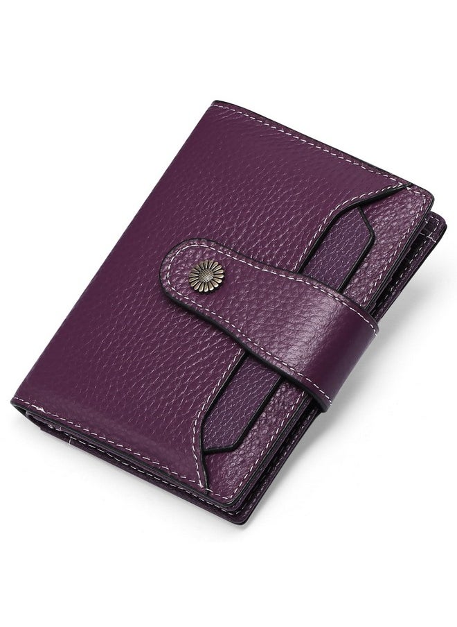 FALAN MULE - Women'S Genuine Leather Rfid Blocking Wallet, Deep Purple, 4.92 X 3.74 X 0.98 In - Image 1