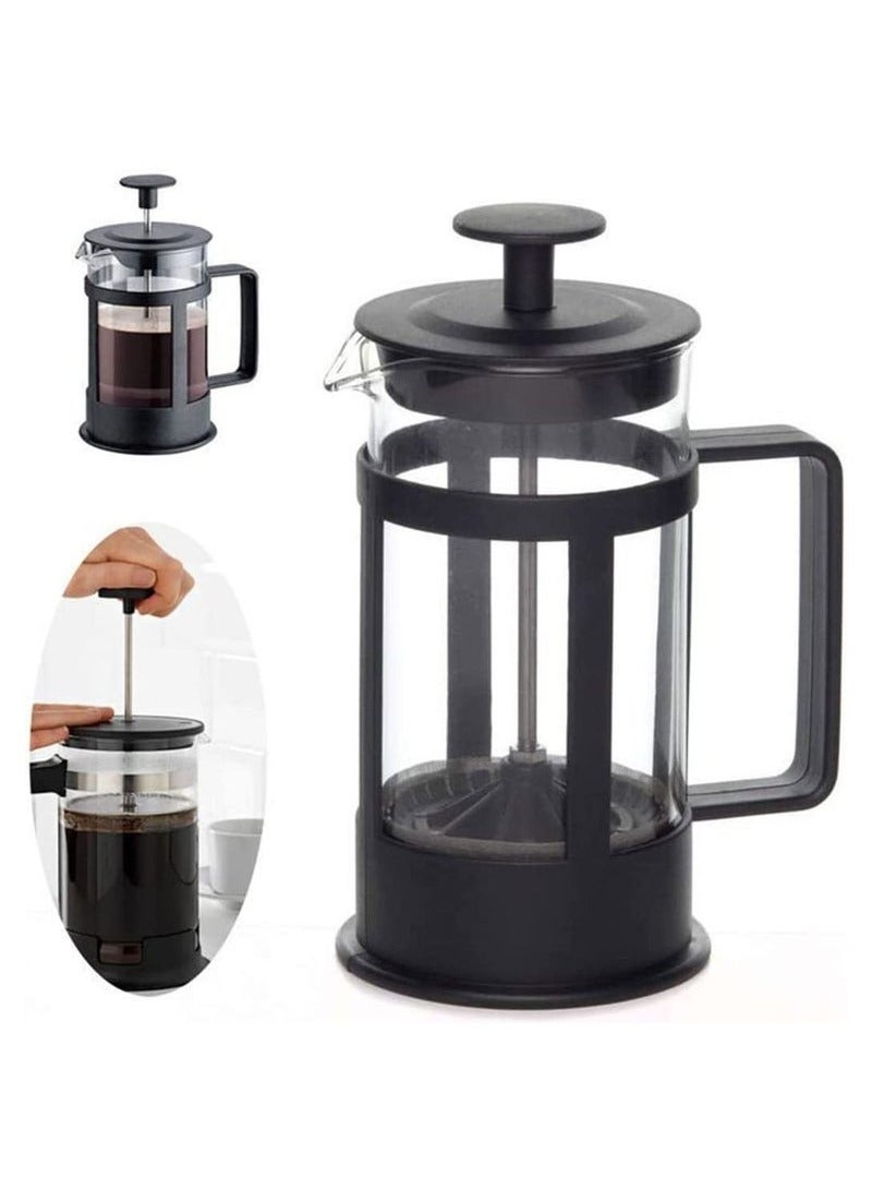 Gonice French Coffee Press And Tea Makers with Premium High Borosilicate Glass Carafe 304 Grade Stainless Steel Durable Plastic Frame 600ml - Image 2