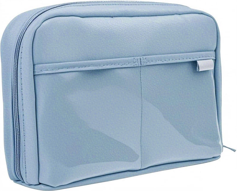 KASTWAVE Kawaii Cute Aesthetic Pencil Case, Large Capacity Canvas Pen Pouch Bag, Blue - Image 1