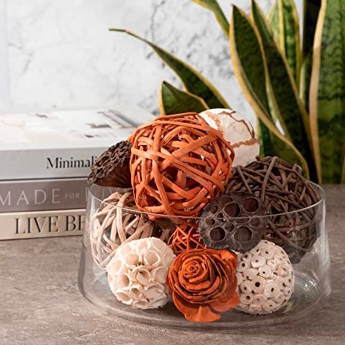ANDALUCA Large Decorative Vase Filler Bag with Orbs, Balls (Sunset Orange) - Image 5