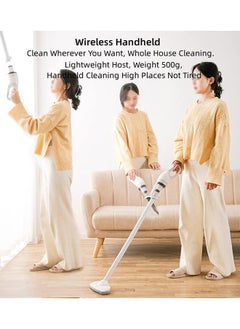 Hihonor Cordless Vacuum Cleaner, Powerful 12000pa Suction Stick Vacuum Cleaner with Long Suction Nozzle Brush and Extended Hose, Lightweight Handheld Vacuum for Pet Hair Hardwood Floor Furniture and Cars  - Image 3