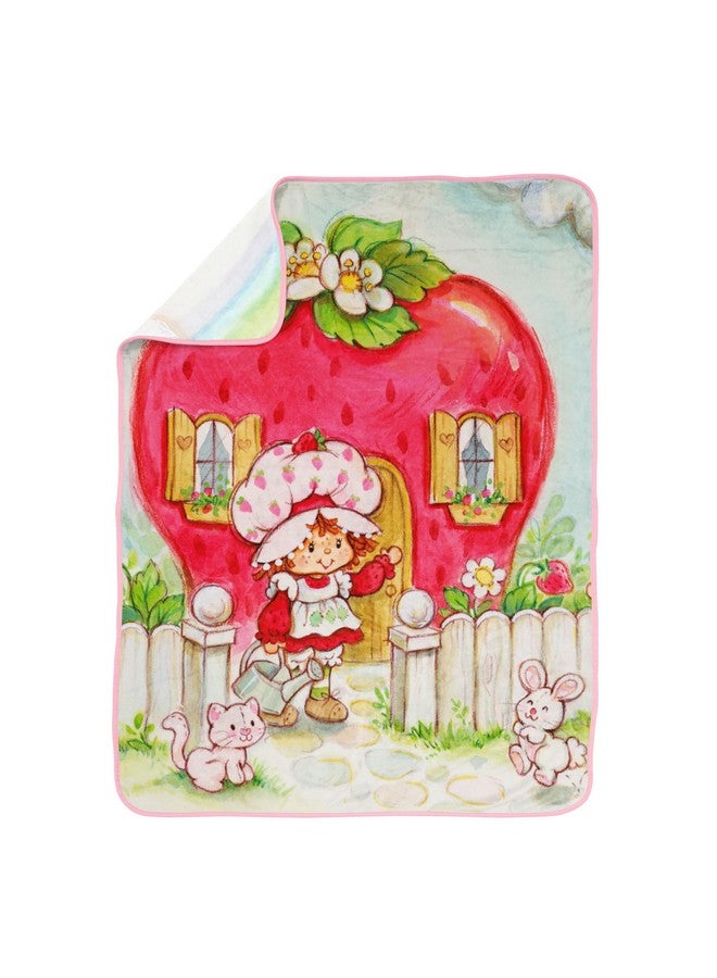 Jay Franco Strawberry Shortcake Berry Playhouse Plush Throw Blanket - Measures 46 x 60 Inches - Kids Super Soft Lightweight Fleece Bedding  - Image 2