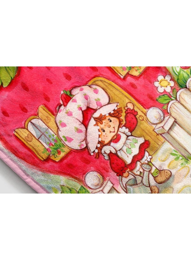 Jay Franco Strawberry Shortcake Berry Playhouse Plush Throw Blanket - Measures 46 x 60 Inches - Kids Super Soft Lightweight Fleece Bedding  - Image 3