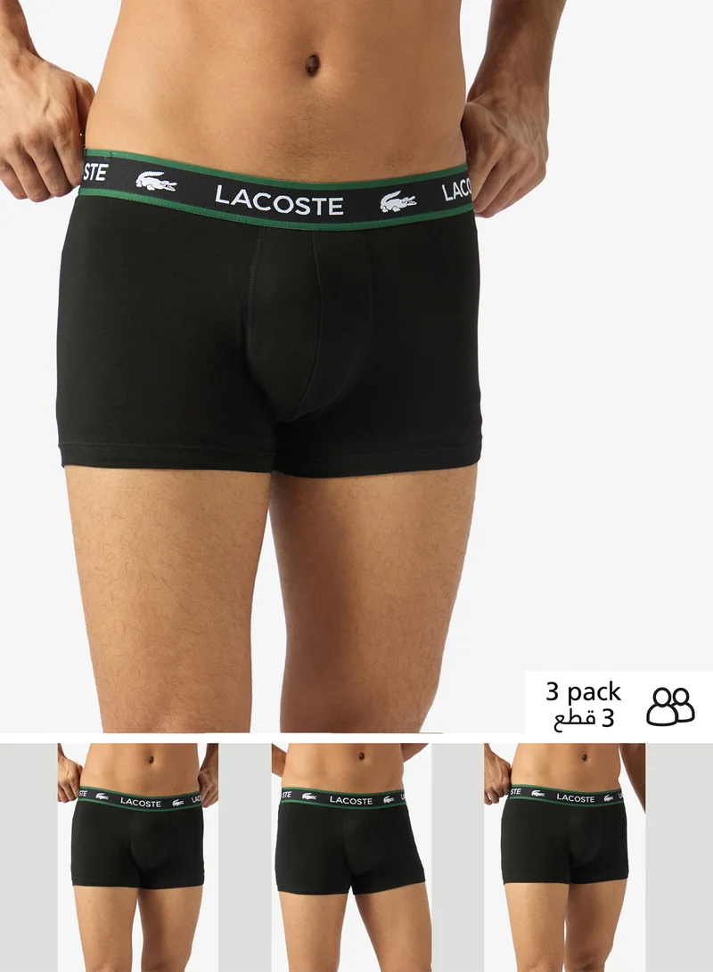 لاكوست 3 Pack Of Logo Band Trunks