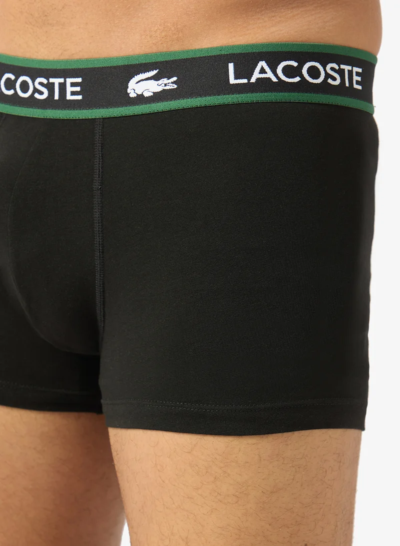 Lacoste  3 Pack Of Logo Band Trunks for Men | Best Price UAE