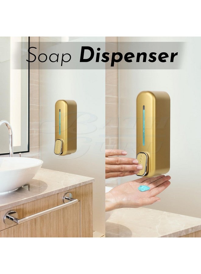 Bath Guru Multipurpose Soap Dispenser Wall Mounted ABS Shampoo Lotion Sanitizer Dispenser for Bathroom (350 Ml, Smart Gold)(Plastic) - Image 3