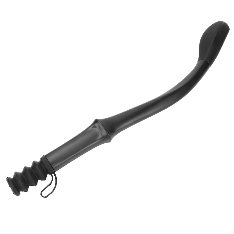 Long Reach Toilet Wiping Aid: Black Anti-Skid ABS Handle Soft Silicone Head - Ergonomic Grip Hands-Free Paper Release for Limited Mobility Users Elderly Post-Surgery Patients - Image 4