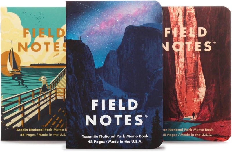 Field Notes : National Parks Series (Series A - Yosemite, Acadia, Zion) - Graph Paper Memo Book 3-Pack - 3.5 x 5.5 Inch - Image 1