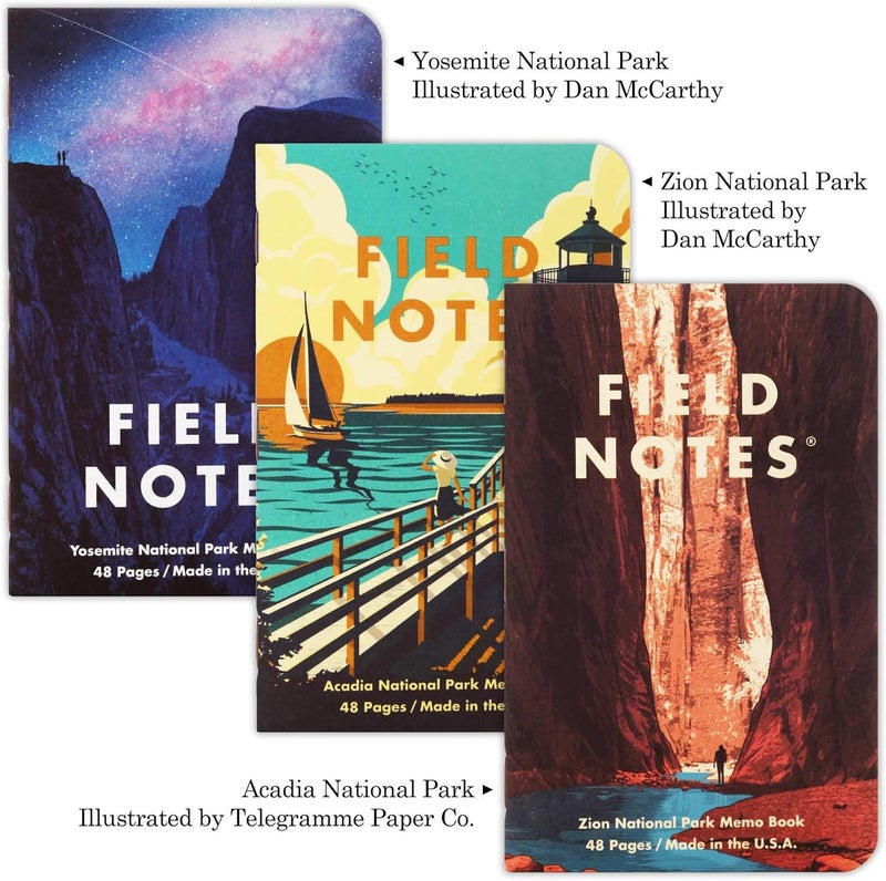 Field Notes : National Parks Series (Series A - Yosemite, Acadia, Zion) - Graph Paper Memo Book 3-Pack - 3.5 x 5.5 Inch - Image 5