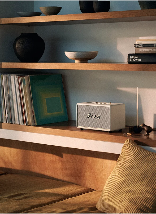 مارشال Acton III 60W Premium Home Wireless Speaker with Bluetooth 5.2 and Multiple Inputs - Enjoy signature Marshall sound | Cream