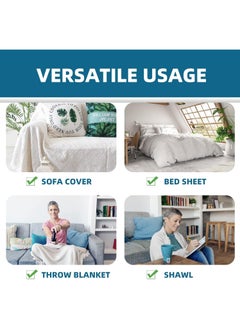 FASHION HOME Couch Cover Sheet Blanket Furniture Decoration Sofa Slipcovers Sectional Protector  - Image 3