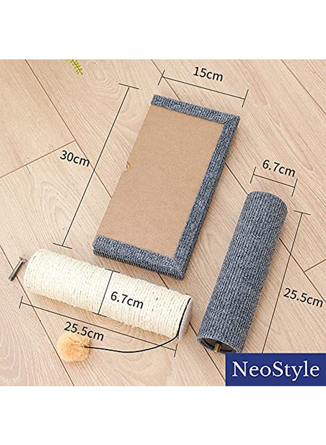 Neostyle Scratching Post for Indoor Cats Grey and Beige - Image 5