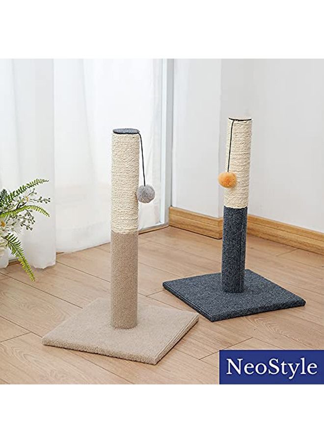 Neostyle Scratching Post for Indoor Cats Grey and Beige - Image 4