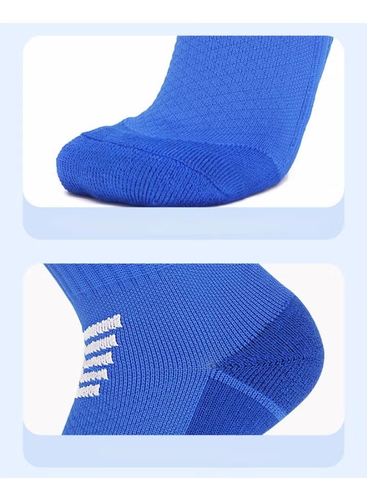 EFUMKE Blue professional premium soccer socks, non-slip over-the-knee socks with non-slip pads, suitable for soccer, basketball and other sports. (Adult size: 44cm high, 21cm wide) - Image 4