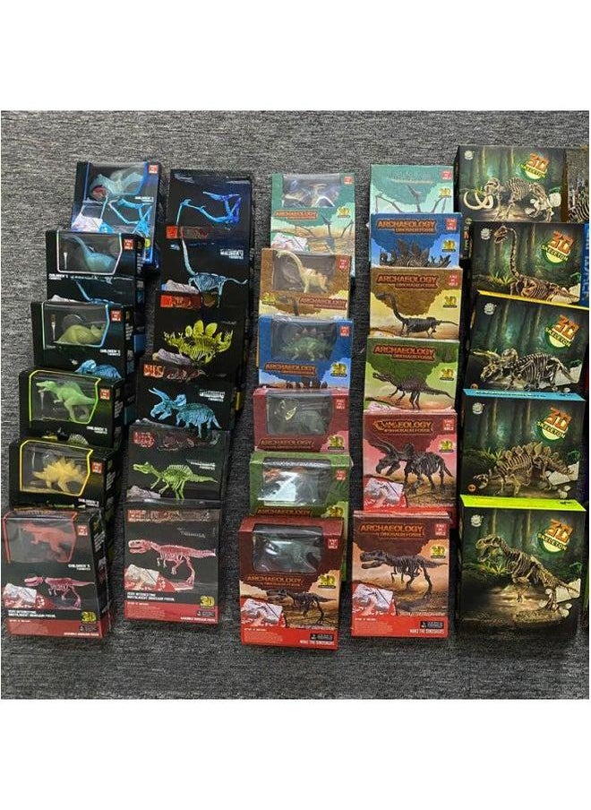 Archaeological Dinosaur Digging Fossil Toy DIY Assembled Skeleton Boy Jinmeida Fossil-Color:501 Tyrannosaurus Rex  - Image 4