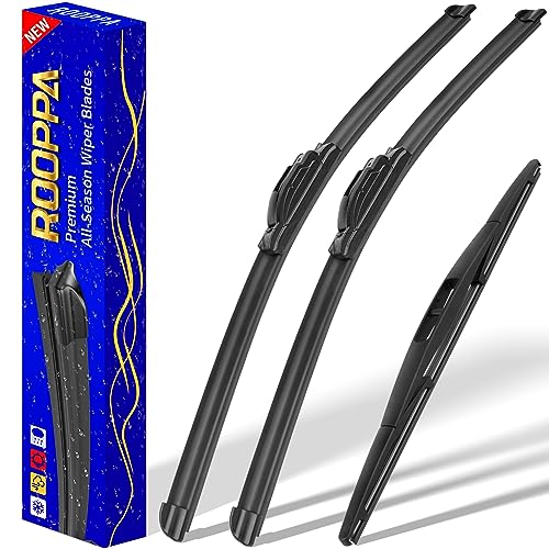 Rooppa 3 wipers Replacement for 2012-2018 Subaru Forester/2015-2019 Subaru Outback, Windshield Wiper Blades Original Equipment Replacement - 26"/17"/14" (Set of 3) U/J HOOK - Image 1