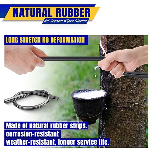 Rooppa 3 wipers Replacement for 2012-2018 Subaru Forester/2015-2019 Subaru Outback, Windshield Wiper Blades Original Equipment Replacement - 26"/17"/14" (Set of 3) U/J HOOK - Image 4