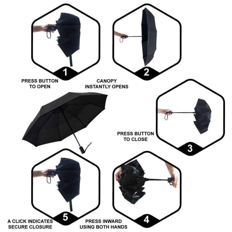 SY COMPACT Travel Umbrella Windproof Automatic Umbrellas Small Compact UV Sun Protection Factory Outlet Umbrella - Image 3