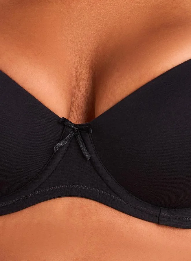 Splash FAV Bow Detail Underwired Bra with Adjustable Straps and Antibacterial Protection