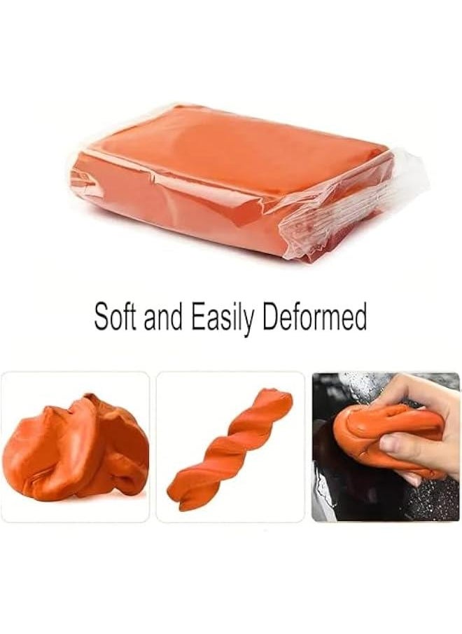 Generic 4 Pack 100g Car Clay Bar Premium Grade, Orange Auto Detailing Magic Clay Bar Cleaner for Car Wash Car Detailing Clean Orange  - Image 3