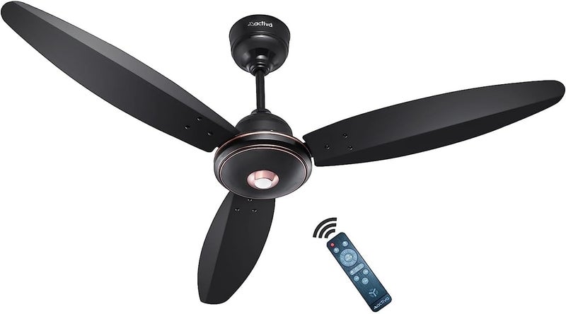Activa Gracia 1200 MM (28 Watts) BLDC Motor Fan With LED Light |Remote| 3 Blade Energy Saving Ceiling Fan With 4 Year Warranty (Dark Brown) - Image 1
