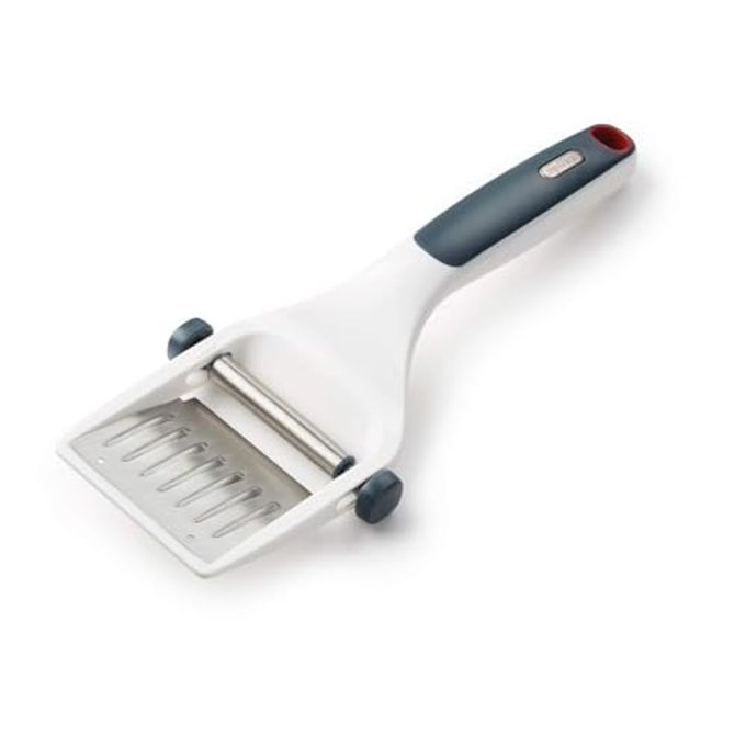zyliss Dial & Slice Cheese Slicer Adjustable, Handheld Cheese Slicer with Stainless Steel Edge and Ergonomic Handle White - Image 1