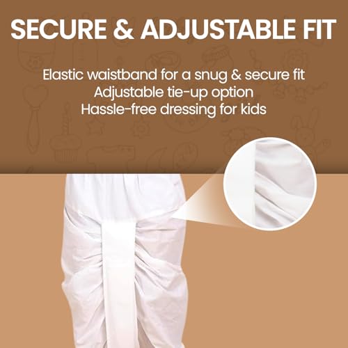 BABA AND BABY Boys Cotton Dhoti Pant Ready-to-Wear White Traditional Ethnic Wear for Kids (18-24 Months, White) - Image 4