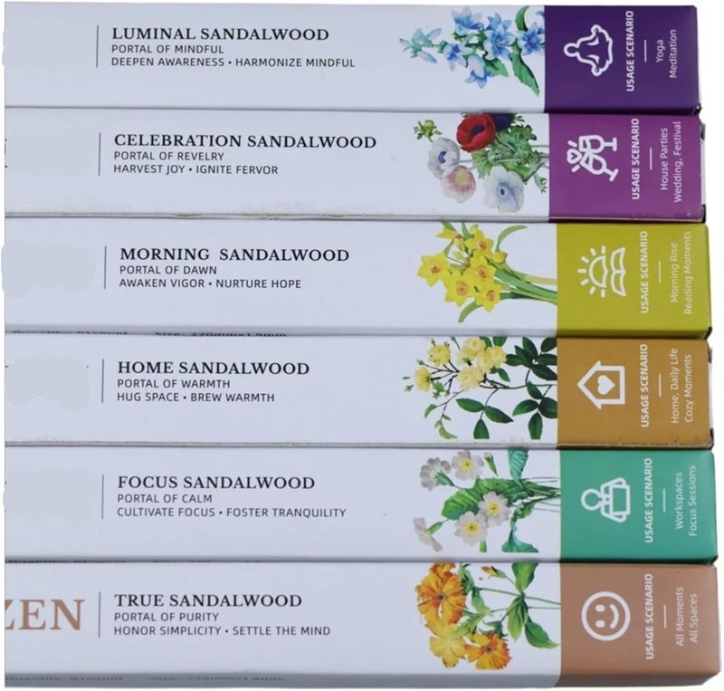 91 Pcs Natural Sandalwood Incense Sticks 270mm Long Bamboo-Free Home Fragrance(Home Sandalwood) - Image 5