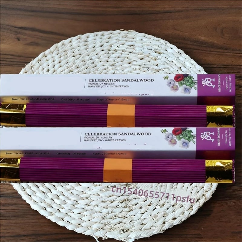 91 Pcs Natural Sandalwood Incense Sticks 270mm Long Bamboo-Free Home Fragrance(Home Sandalwood) - Image 2