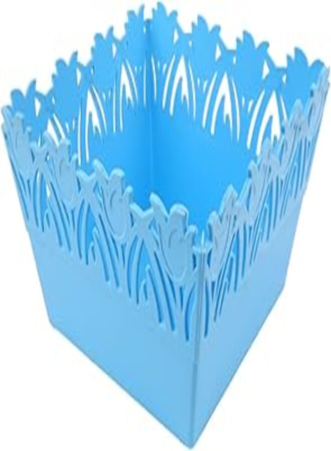 Semco Plastic Bread Basket, Long Woven Tabletop Food Fruit Vegetables Serving Basket, Restaurant Serving - Multicolor