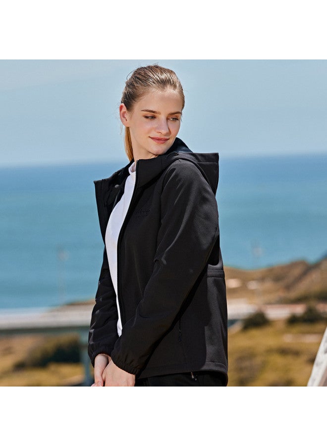 Jeep Women's Softshell Jacket Autumn Winter Outdoor Windproof Warm Casual Hooded Sports Coat - Image 4