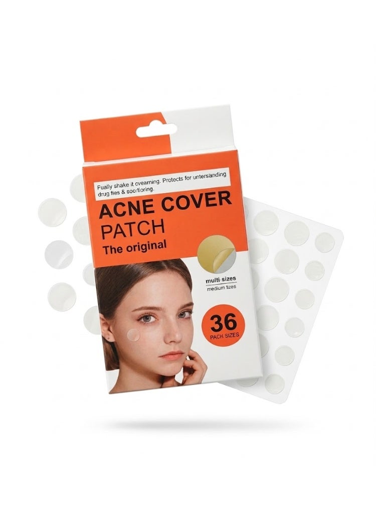 Clear acne patches – for instant coverage and protection of pimples – multi-size – suitable for all skin types (36 pieces) - Image 3