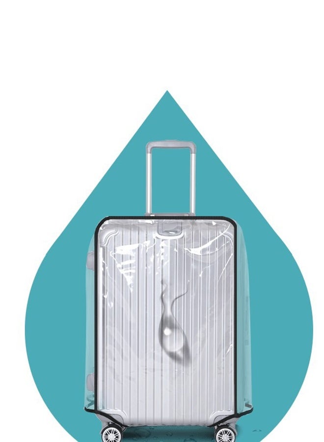أغطية حقائب سفر شفافة مقاس 26 بوصة، أغطية حقائب سفر مقاومة للماء، أغطية حماية شفافة من مادة البولي فينيل كلوريد لحقائب السفر - Image 4