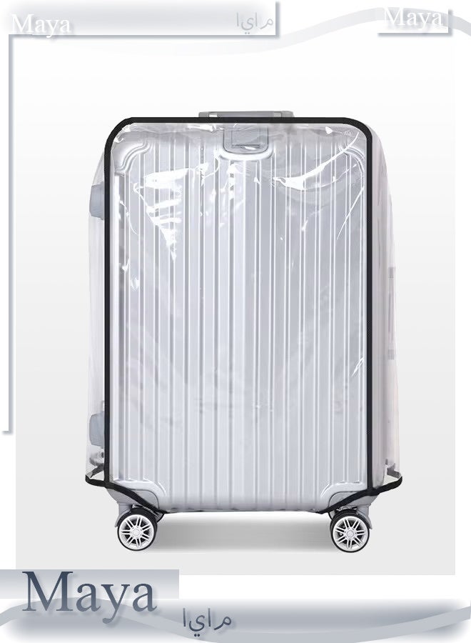 أغطية حقائب سفر شفافة مقاس 26 بوصة، أغطية حقائب سفر مقاومة للماء، أغطية حماية شفافة من مادة البولي فينيل كلوريد لحقائب السفر - Image 1