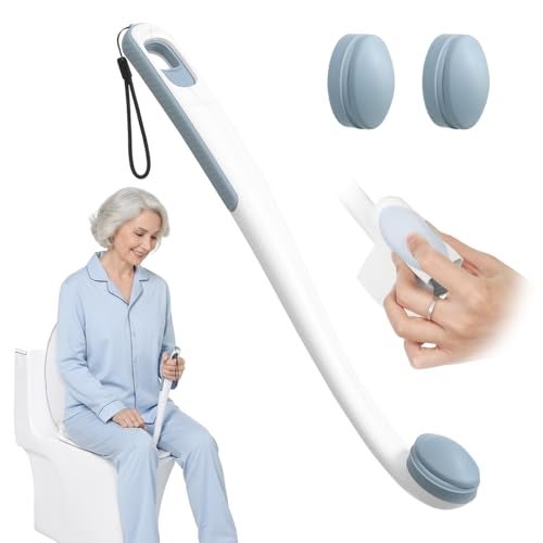 JFMkaer Toilet Aid Newly Upgraded Firmly Clamp the Toilet PaperWipes Personal Bottom Wiping Tool Bathroom Mobility Aid for DisabledElderlySurgery Recovery 165 1 pcs - Image 1