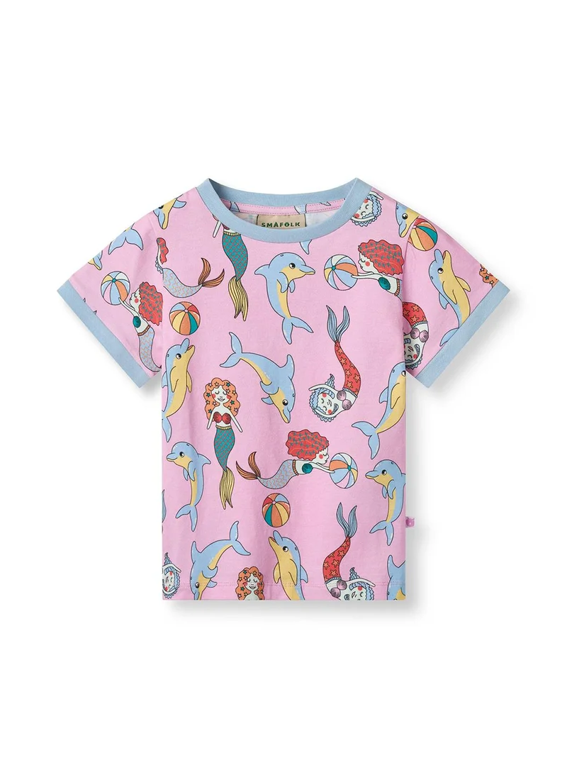 Småfolk T-shirt with mermaids and dolphins