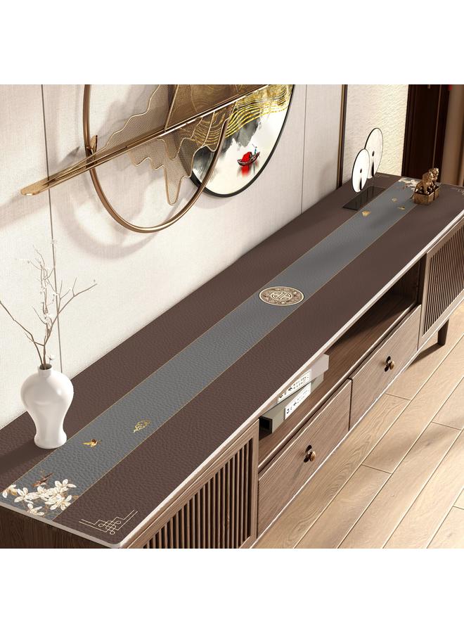 Bluejw TV Cabinet Protective Mat New Chinese Shoe Cabinet Countertop Anti-Dirty Mat Light Luxury High-Level Entrance Sideboard Dispable Tablecloth - Image 1