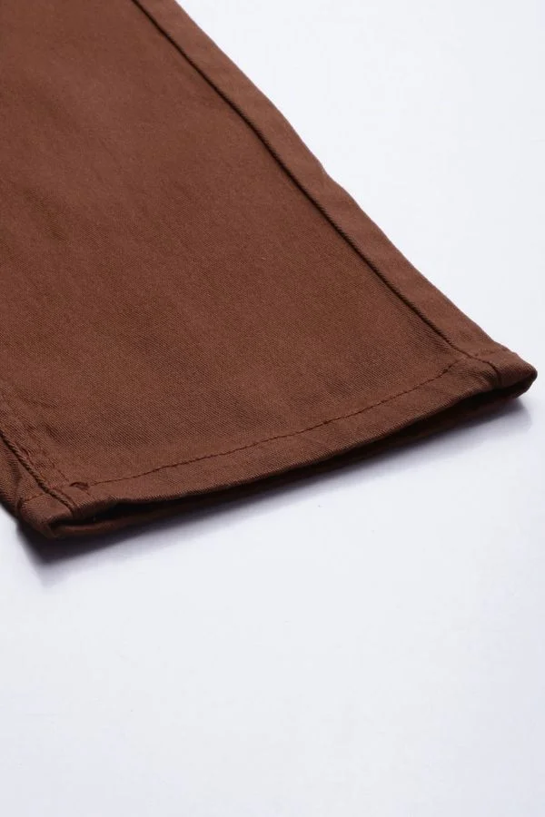 The Indian Garage Co Men Slim Fit Solid Mid-Rise Stretchable Chinos