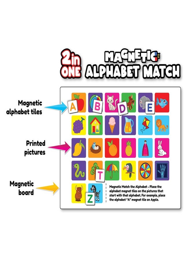 بلاي باندا لعبة بلاي باندا المغناطيسية لتعليم تهجئة أسماء الحيوانات، تتضمن 104 قطعة مغناطيسية، وهي لعبة لوحية مغناطيسية تعليمية للأطفال مع صور وحروف مغناطيسية لتدريب التهجئة. - Image 5