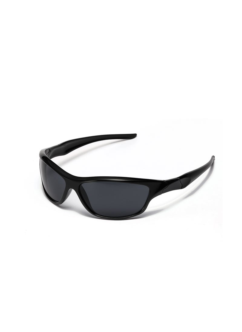 Generic Cyberpunk Silver Y2K Sunglasses for Men  Women Bright Black 