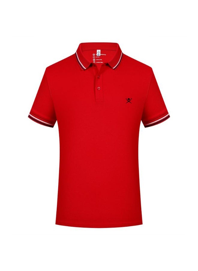 HACKETT LONDON Couples men and women summer breathable lapel short sleeve Polo shirt - Image 4