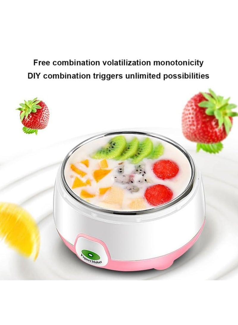Joyelink Yoghurt maker, 1 litre electric yoghurt maker with thermostat control, 3 glasses, stainless steel lining, multifunctional homemade natto maker, suitable for kitchen utensils - Image 1