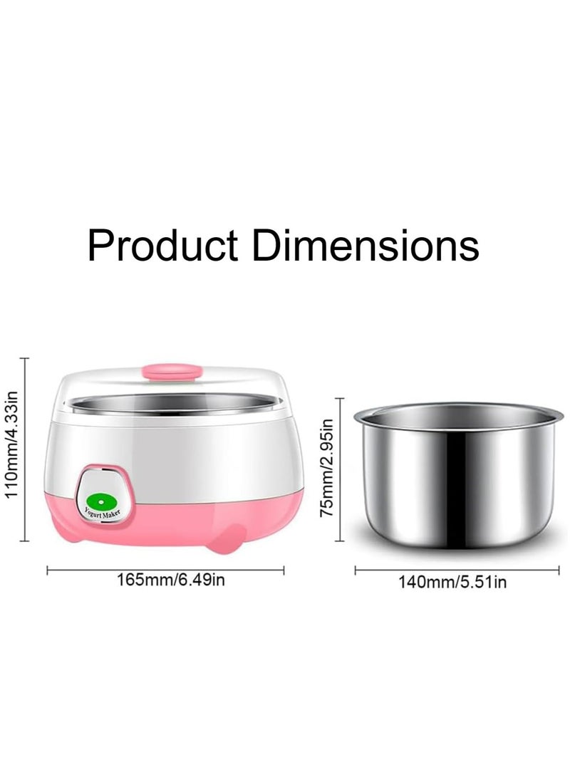 Joyelink Yoghurt maker, 1 litre electric yoghurt maker with thermostat control, 3 glasses, stainless steel lining, multifunctional homemade natto maker, suitable for kitchen utensils - Image 5