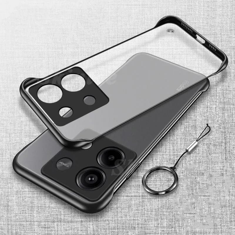 REALCASE Redmi Note 13 Pro 5G Back Cover Case | Stylish Frameless Matte Hard Skin | Soft TPU Shock Proof Bumper Back Cover Case for Redmi Note 13 Pro 5G (Black) - Image 4
